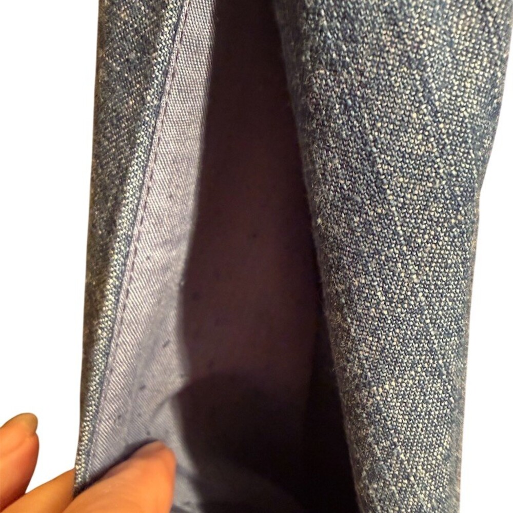 In February Skirt Womens Size S Blue Denim Maxi A-Line Smocked Waist w/pockets - Picture 8 of 9